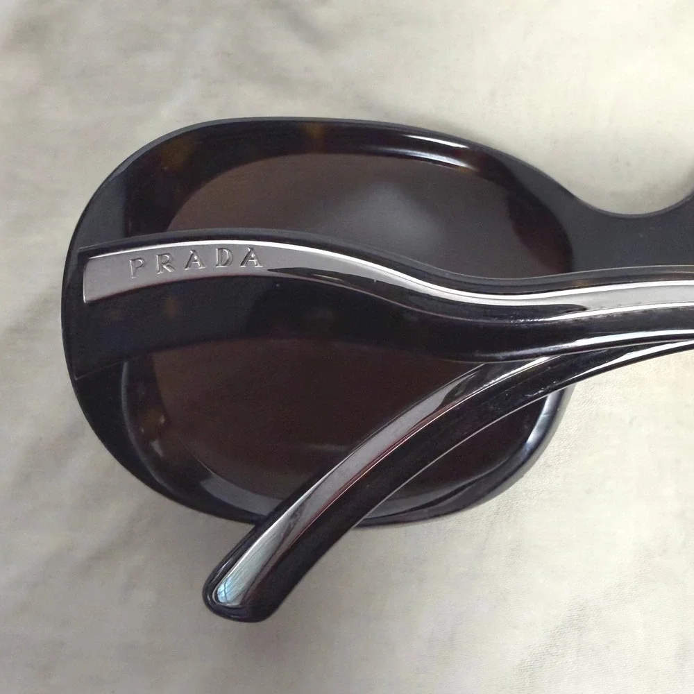 Prada Oversized Dark Brown Tortoiseshell Sunglasses